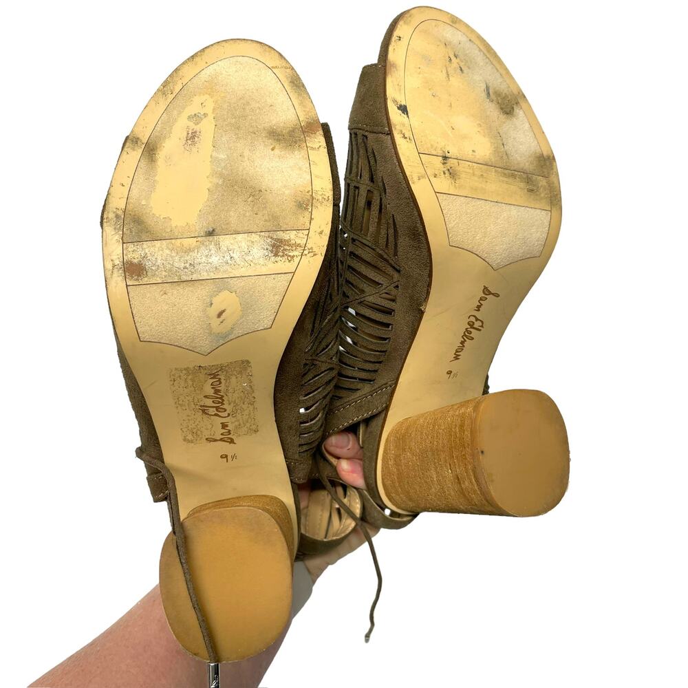 Sam Edelman Block Heel Open Toe Bootie With Laser… - image 8